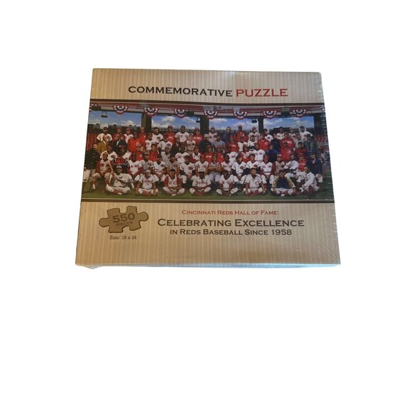 Cincinnati Reds Commemorative Puzzle CelebratiReds Baseball Since 1958 550 Piece - Picture 1 of 5
